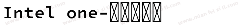 Intel one字体转换